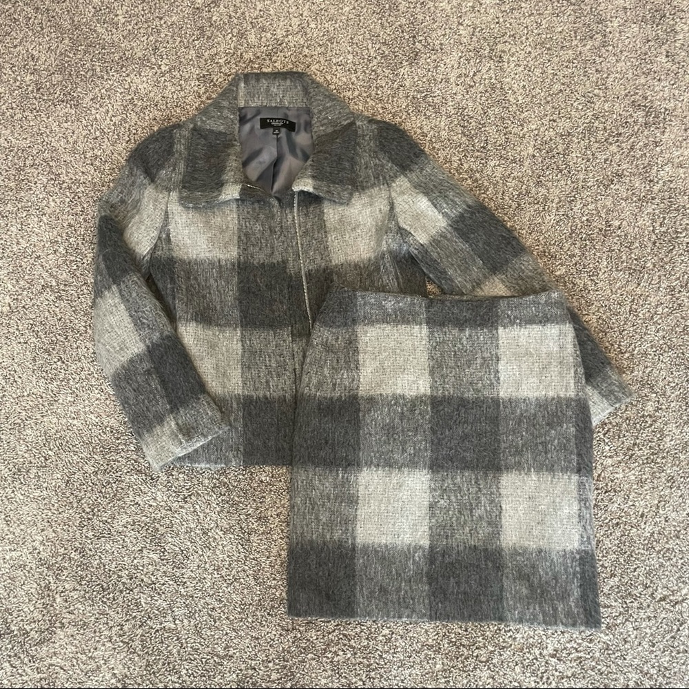 Talbots Buffalo Plaid Mohair/Alpaca Suit Set.